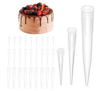 200 Pcs Tubes à Eau pour Fleurs, Pipette Plastique, Tube Essai Plastique Réutilisables, Tubes à Essai à Fleur en Plastique pour Plantes Compositions Florales Décoration Gâteaux