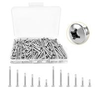 200 Pcs vis autoforeuse inox, vis autoperceuse pour metal, vis à tête fraisée à tête plate pour fixation en bois en tôle, Acier Inoxydable 304 Vis Autoforeuse pour équipement de Bureau