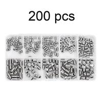 200 PCS Vis Sans Tête Vis Sans Tête Hexagonale M3 M4 M5 M6 M8 Allen Vis Pointeau en Acier Inoxydable Vis Poignée de Porte Vis Allen