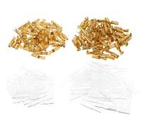 200 PCS Wire Terminal Kit Bullet Connector Set Includes 4.0 mm Brass Male and Female Bullet Terminals Insulating Sleeves for Car Truck Motorcycle