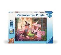 Ravensburger – Puzzle 200 pièces XXL «Bibliothèque enchantée» – Dès 8 ans, carton épais