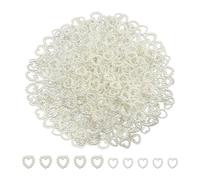 200 Perles En Forme De Cœur, Perles Creuses En Forme De Cœur, Bijoux D'Amour Nail Art, Perles D'Amour Saupoudrées, Matériaux De Décoration Diy, Diamants D'Amour En Perles