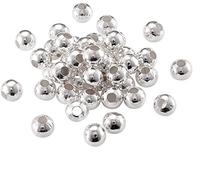 200 PERLES METAL ARGENTÉ CLAIR diametre 4 MM - PERLES INTERCALAIRES - PERLES D'ESPACEMENT - CRÉATION DIY