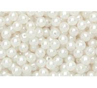 200 Perles Nacrées Blanche Acrylique Ø 5 mm - Création