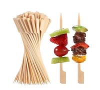 200 Pics Pic A Brochette,Brochette En Bois,Pique Aperitif,Pique Brochette Bois,Pic Brochette Bois,Pique A Brochette,Pique A Brochette Bois,Pour Fruits, Sandwichs, Collations, Barbecue(9 Cm)