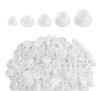 200 Pièce Cache Trou Meuble, Cache Trou Bouchon 5/6/8/10/12mm Cache Bouchon Plastique Cache Trou Blanc pour Cache-Vis, Bouchon de Trou de Percage pour Meuble, Étagères, Armoires