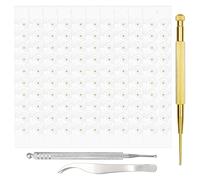 200 Pièce Ear Seeds Oreille Presse Graines Acupuncture, D'oreille D'acupuncture Détendez Votre Esprit et Votre Corps Soulagez Votre Stress Avec 1 Pince À Épiler 2 Stylo D'acupuncture Auriculaire