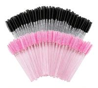 200 pièces 100 pièces 50 pièces 10 pièces Brosse à mascara jetable, Brosse noire pour les yeux en deux couleurs, Brosse pour extension de cils, Brosse de toilettage et de maquillage des sourcils, Long