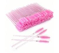 200 pièces/100 pièces/50 pièces Brosses à mascara jetables pour extension de cils et sourcils rouges. Brosses à sourcils, brosses à fard à paupières. Cadeaux Polyamide
