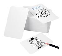 200 Pièces 230g/㎡ Cartes de Table Vides, Cartes Vierges Carton Kraft, Cartes de Bureau, Carte de Message, Carte Cadeau Blanches, Carte de Remerciement, Papier Carte pour écrire, Peindre et Dessiner