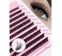 200 pièces/400 pièces Extensions de cils individuelles, 50D, Boucle D, 8-16 mm, Faux cils DIY, Épais et volumineux, Aspect naturel, Réutilisables, Convient pour une utilisation à la maison ou en extér