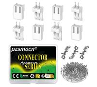 200 Pièces/50 Ensembles JST VH 3,96 mm Pas 2-Broches Femelle Coque et Connecteur Adaptateur Mâle Prise Douille Terminal Câble 24-18 AWG Assemblages,Kit Broche à Sertir D'en-Tête