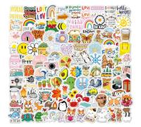 200 Pièces Aesthetic Stickers, Cute Graffiti Autocollant pour Scrapbook Portable Ordinateur Skateboard Velo Casque Guitare Bouteille d'eau (Aesthetic)
