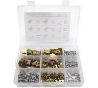 200 Pièces Agrafe Carrosserie Metal et Vis Kit Universal U-Clips Fixation Ecrou Prisonnier Carrosserie Utilisé dans les Voitures et les Motos(No.6/8/10/12)