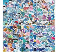 200 Pièces Autocollants Drôles d'Océan pour Enfants, Lot d'Autocollants Mignons de Créatures Marines pour Bouteilles d'Eau, Ordinateurs Portables, Téléphones Portables, Skateboards, Bagages, Casques