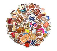200 Pièces Autocollants Kawaii Ours, Jolis Animaux de Dessin Animé pour Décoration de Journal, Scrapbooking, étui de Téléphone, Ordinateur Portable, Enveloppes, Bouteilles d'eau