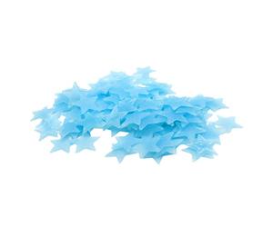 200 pièces Autocollants muraux lumineux en forme d'étoiles, autocollants bleus phosphorescents pour plafond pour chambres d'enfants, bébé, chambre d'enfant