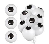 200 Pièces Ballons D'halloween Petits Ballons D'œil Blancs Latex