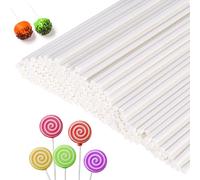 200 Pièces Batonnet Pop Cake,Bâtons à Gâteau en Papier,Bâton de Décoration de Gâteau,Mini Bâtons de Sucette Blancs pour Sucettes, Bonbons, Gâteaux, Biscuits et Desserts 10cm×3.5mm
