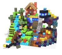 200 Pièces Blocs de Construction Magnétiques, Ensemble de Blocs Cubes Magnétiques pour Construire de 3 à 10 Ans,Jouet Sensoriel