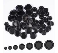 200 Pièces Bouchons en Caoutchouc, 7 Tailles Assortiment Oeillet en Caoutchouc, Passe Fils Caoutchoucs de Trou, Joints de Prise pour Câble et Connecteur Passage de Câbles Auto Machine Pompe (Noir)