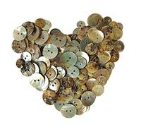 200 Pièces Boutons coquillages pour couture, boutons coquillages ronds de taille mixte pour scrapbooking, tricot, crochet, travaux manuels, couture de vêtements, manteau, tenue - 3/8"; 7/16"; 5/8"