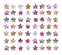 200 Pièces Boutons en Bois Étoile Peinte pour Couture DIY | Lot Mixte pour Scrapbooking, Motif Assorti, Usage Créatif Amis et Garçon et Filles, Finition Blanche Style Aléatoire