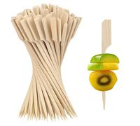 200 Pièces Brochette en Bois, pic a Brochette Bâtonnets de Bambou, Brochettes en Bois 12 cm, Bâtons pour Grillade, Fêtes, Cocktail, Fruit, pour L'artisanat.