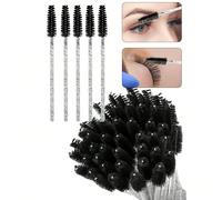 200 pièces Brosses à cils, tête de brosse spirale, brosse à mascara, brosse à sourcils, applicateur de mascara, convient pour l'extension de cils, le maquillage des yeux, les outils pour les cils Poly