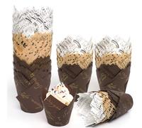 200 Pièces Caissette Muffins Papier Tulipe, Caissettes Cupcake Taille standard, Naturel & Non Blanchi, Moule Muffins Papier pour Cuisson Mariage, Anniversaire, Fête