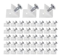 200 Pièces Cales en Plastique pour Meuble Tiroir, Renfort Tiroir Connecteur Arrière Stabilisateurs, Fond de Tiroir Connecteur avec Vis, pour Réparer Affaissement Étagère Meuble (200, Blanc)