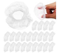 200 Pièces Capuchons D’oreille Transparents Jetables en PE | Renfort Élastique Double Couture, Usage Maison, pour Femmes et Hommes, Souples, Résistants à Déchirure