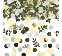 200 Pièces Confettis 40e Fête Anniversaire Décoration de Table 40ème Déco Feuille Décoration, Unisexe, Convient pour la Décoration de Fête à Thème