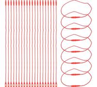 200 Pièces Cordon Décoratif Soi-même Rouge, Lot | Polyester et Plastique, pour Cartes D'identité et Étiquettes Présents, Décorations Suspendues