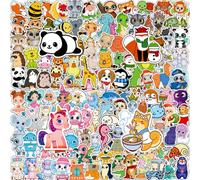 200 Pièces D'autocollants D'animaux pour Enfants, Autocollants pour Enfants, Set D'autocollants en Vinyle Imperméable pour Tasses, Scrapbooking, Carnet de Notes, Planche à Roulettes, Valise, IPad