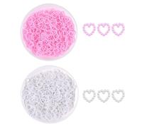 200 pièces de perles en forme de cœur, cœurs creux, bijoux d'amour nail art, perles d'amour saupoudrées, accessoires décoratifs DIY, adaptés à l'artisanat et aux décorations de fête