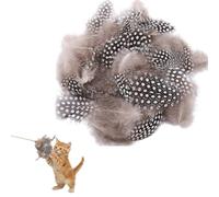 200 Pièces de Plumes Artisanales de Perles - Plumes Naturelles de Pintade, 4,5-10 cm, Parfaites pour Décoration et DIY