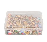 200 Pièces de Punaises de Drapeau National, Punaises de Drapeau de Pays en Acier Inoxydable pour la Décoration de Bureau, Adaptées aux Cartes et aux Calendriers