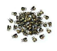200 pièces - Embouts à sertir pour chaînes à billes de 1,5/2/2,4/3,2 mm - Bronze - 1,5 mm