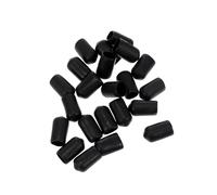 200 Pièces Embouts de Tubes Noirs 8mm en Caoutchouc | Extrémité Arrondie Flexible, Limite L’usure Marques, pour Tubes Ronds et Pieds de Meubles