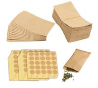 200 Pièces Enveloppe Sacs en Papier et 200 Pièces Étiquettes Rondes Kit, Graines Sachet Kraft pour Stockage, Mini Sacs en Papier Kraft pour Emballer, Stocker ou Collecter de Petits Graines
