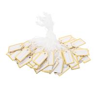200 Pièces Étiquettes de Prix Suspendues pour Bijoux et | Lot, Ficelle Nouée en Coton, Surface Lisse à Écrire, Usage Affichage et Gestion des Stocks