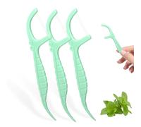 200 PièCes Fil Dentaire,Cure-Dents,éLimine Les RéSidus Alimentaires Et La Plaque Entre Les Dents,Pour Les Soins Bucco-Dentaires,Le Nettoyage Des Dents(Menthe)