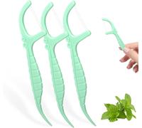 200 Pièces Fil Dentaire,Cure-Dents,Élimine Les Résidus Alimentaires Et La Plaque Entre Les Dents,Pour Les Soins Bucco-Dentaires,Le Nettoyage Des Dents(Menthe)