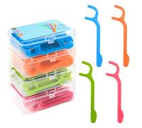 200 Pièces Fils Dentaires Pour Enfants, 4 Couleurs Fil Dentaire Avec Manche Sans Cire et Antidérapant, Dental Floss Pour L'Élimination De La Plaque Dentaire Et Des Restes Alimentaires