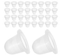 200 Pièces Godets à Pigments en U en Silicone pour Tatouage | Kit Jetable Recyclable, Facile à Nettoyer, pour Sourcils, Eyeliner et Lèvres, Usage Pro ou Amateur