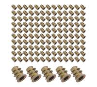 200 Pièces Insert Fileté Interne M4 X 10mm en Alliage de Zinc | Bride et Douille Hexagonale, pour Assemblage de Mobilier et Réparation du Bois, Lot de Fixation
