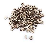 200 Pièces Lettres et Chiffres en Bois Mélangées Non Peints de A à Z 0 à 9 pour Artisanat Fête Mariage Scrapbooking Cadeaux Bricolage Décoration