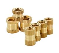 200 pièces M2 M2.5 M3 M4 M6 M8 M10 insert en laiton avec filetage moleté pour moulage par injection, écrou intégré en laiton, imprimante 3D (longueur 3 mm (200 PCS),M2 (OD4 mm))