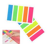 200 Pièces Marque Page Adhesives Notes, Translucides Marqueur de Page, Étiquettes Séparateur Inscriptibles, 45 x 12 mm, pour Les Marques de Lecture, Les Notes et Ainsi de Suite (5 Couleurs)